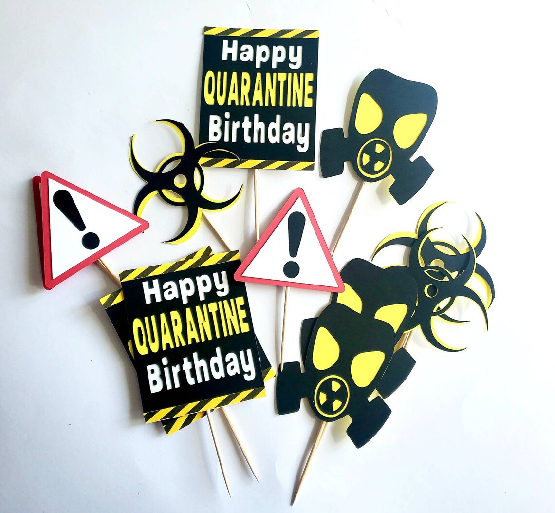 Quarantine Birthday Party Toppers Quarantine Party Etsy