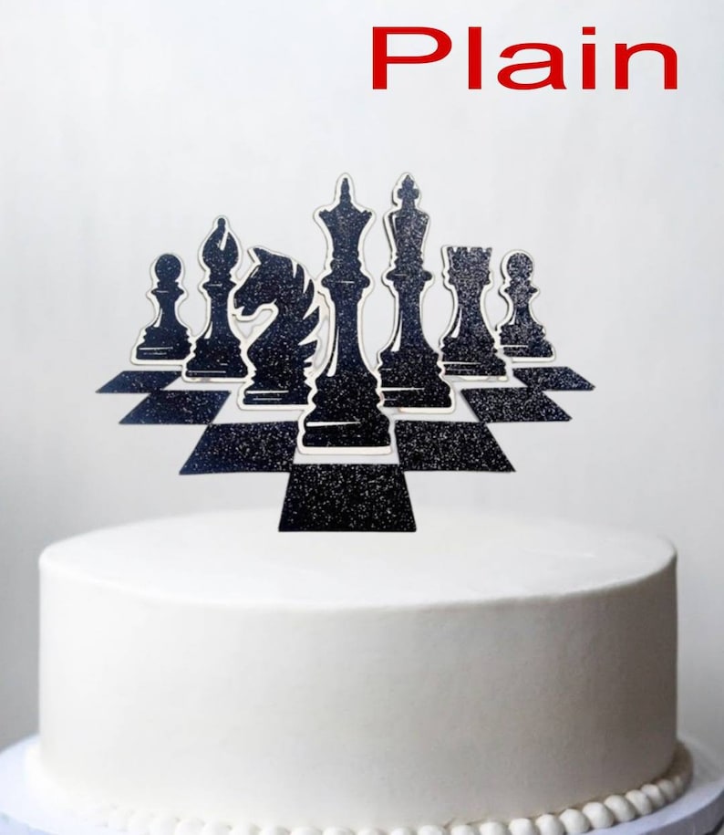 Chess Cake Topper Chess Themed Custom Party Topper Chess Etsy