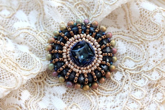 beaded brooch