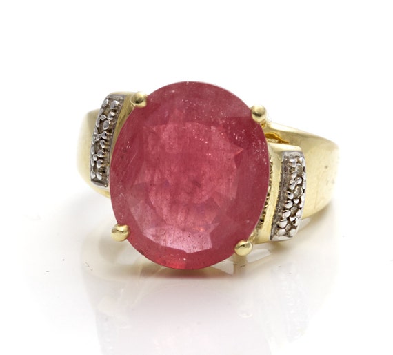 Ruby diamond ring, large ruby ring, unique ruby ri