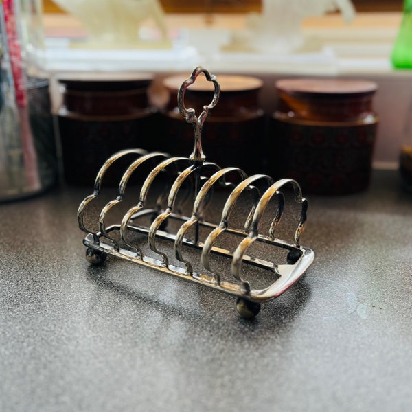 Antique Fattorini Silver Plated Toast Rack