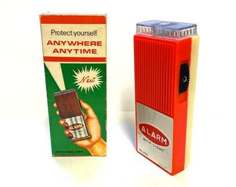 Retro "Anywhere, Anytime" Pocket Personal Alarm and Flash Light