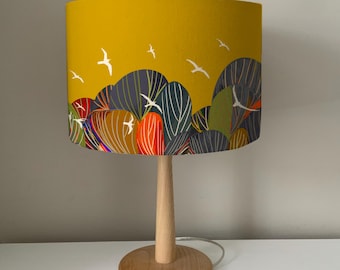 Lampshade/ Seagull&Treetops/ Gold Original Design