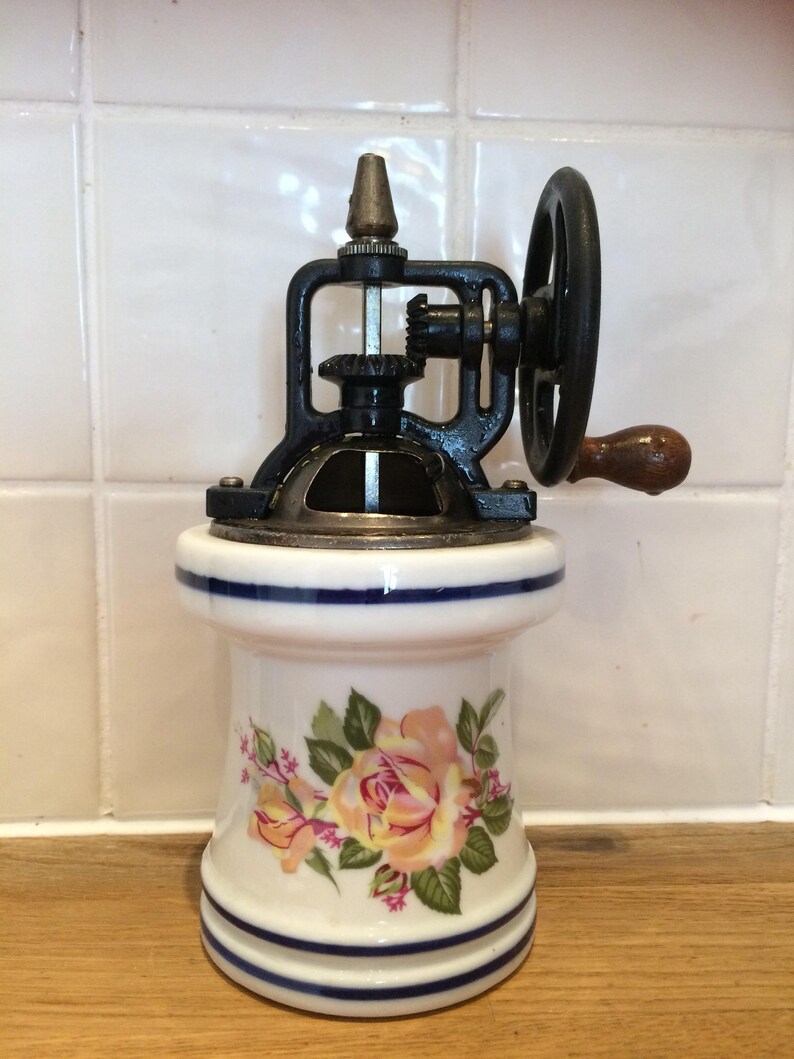Vintage Floral Ceramic Herb Grinder Etsy