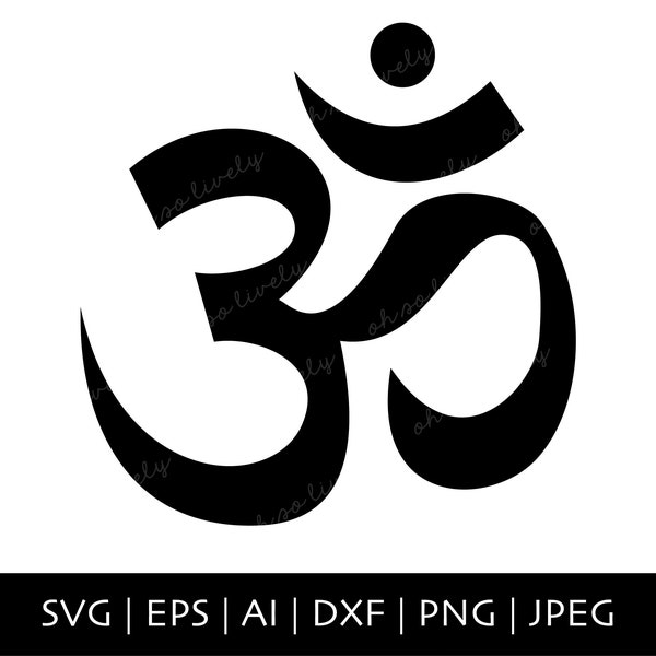 OM Symbol Vector Graphic | Instant Digital Download | Aum Sanskrit, Third-Eye, Crown | svg | eps | png | jpeg
