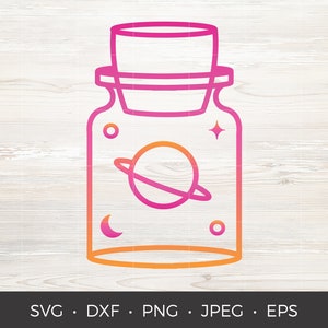Magical Potion SVG | Bottle Gradient & Black Digital Cutting File  | Svg, Png, Eps, Silhouette Cut File, Jpeg, Dxf