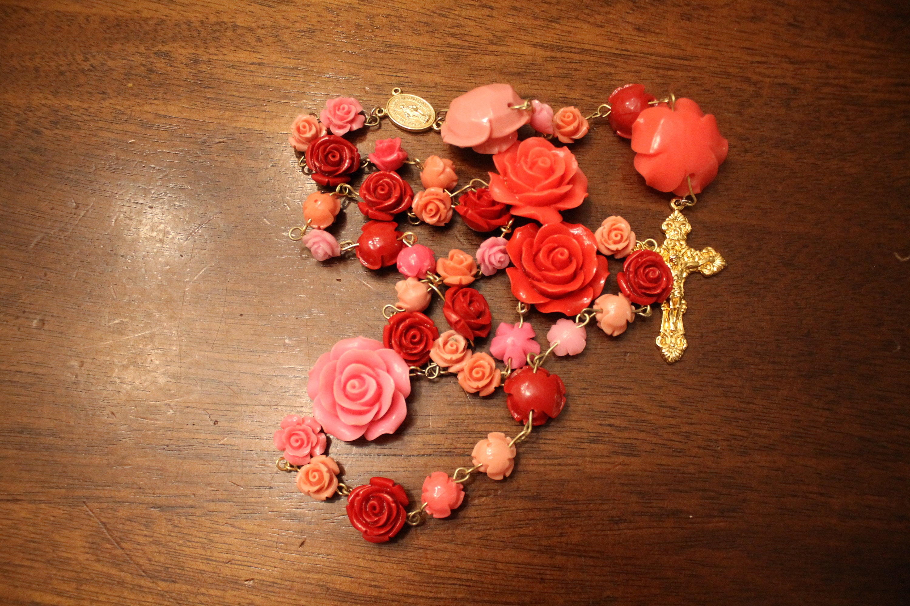 Beautiful Rosary made of RoSeS Etsy