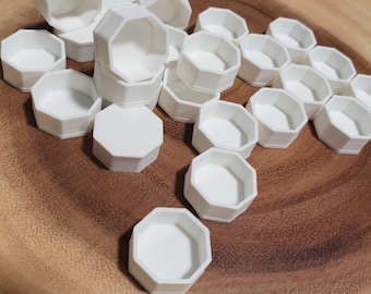 Empty Watercolor Pans | Octagon Half Pan Set of 3 |  Eco-Friendly Paint Pans for Artists