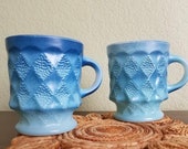 A Set of Two Vintage Anchor Hocking Fire King Oven Proof Cups Coffee Mugs Tea Cups Succulent Planter