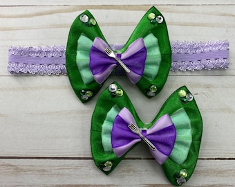 3” Ariel Mermaid Princess The Little Mermaid Toddler / Baby Hair Bow