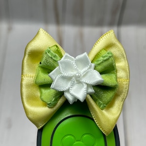 2&quot; Mini Bow Princess Tiana / Disney Magic Band Bow / The Princess And  The Frog Mini Hair Bow