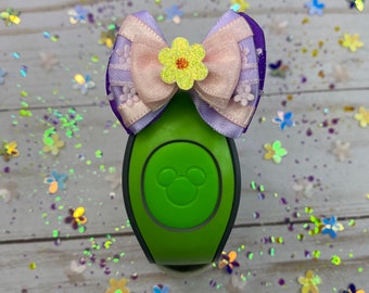 2&quot; Mini Bow Rapunzel / Tangled Magic Band Bow / Disney Princess Mini Hair Bow