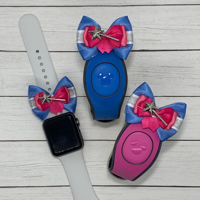 2 Fairy Godmother Inspired Magic Band Bow / Disney Princess Magic Band Bow / Mini Hair Bow image 2