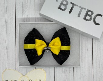 Batman Inspired Hair Bow by Inspired Bows 