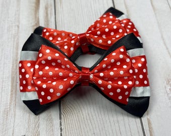 4" Red Minnie Mouse Hair Bow Polka Dot