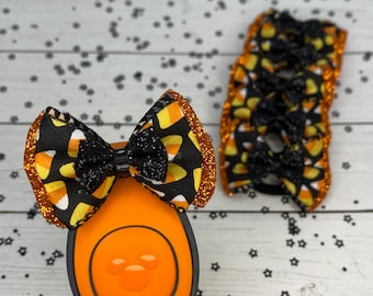 2&quot; Candy Corn Magic Band Bow / Halloween Magic Band Bow /  Halloween Mini Bow