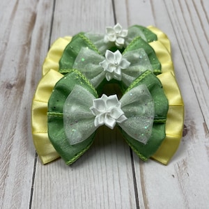 4&quot; Tiana Disney Princess Hair Bow The Princess and The Frog