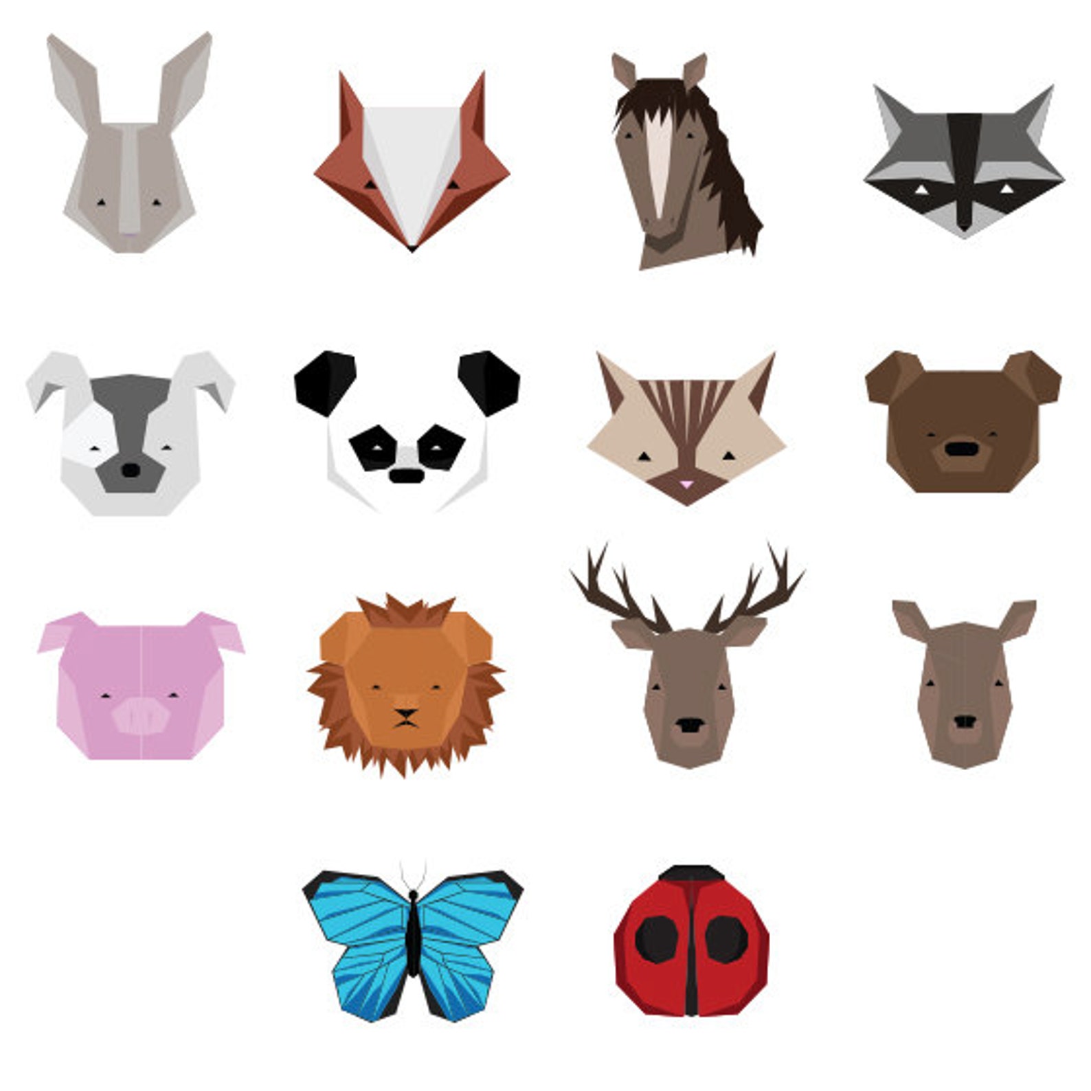 Deer Buck Nursery Art Digital Download Printable Geometric Etsy