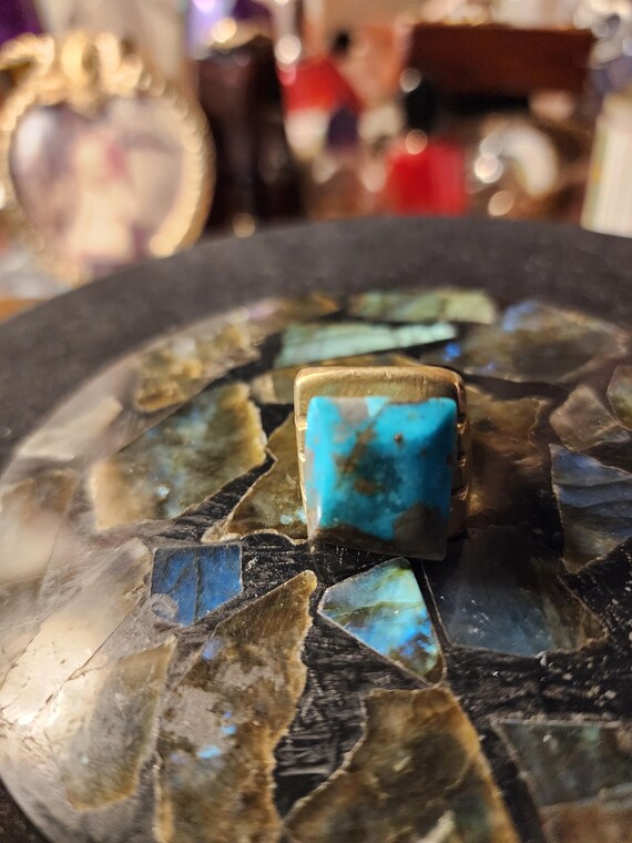 Turquoise Nugget Ring.