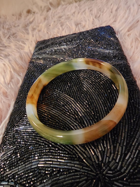 Green Jade Bangle Bracelet: Precious Stone - image 1
