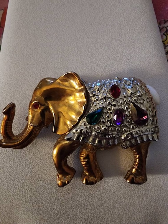 Swarovski Crystals adorn this gorgeous Elephant.