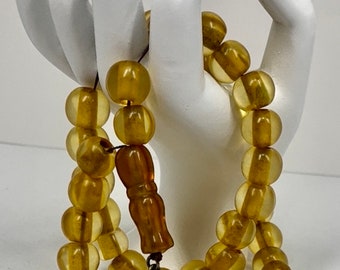Antique Natural Amber Prayer Beads, Antique Rosary, Tesbih