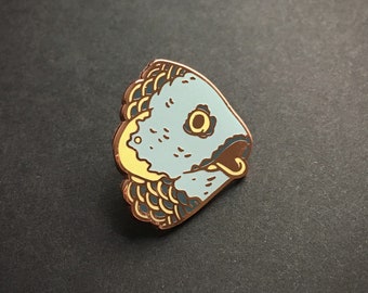 Wicker Man Fish Mask Pin