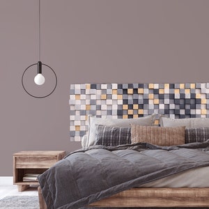 Wood king size headboard for bedroom decor, wood wall art for modern office decor, wood queen size headboard for housewarming decor