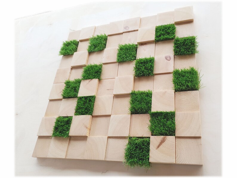 Vertical Garden Wall Art With Touches of Artificial Greenery Etsy