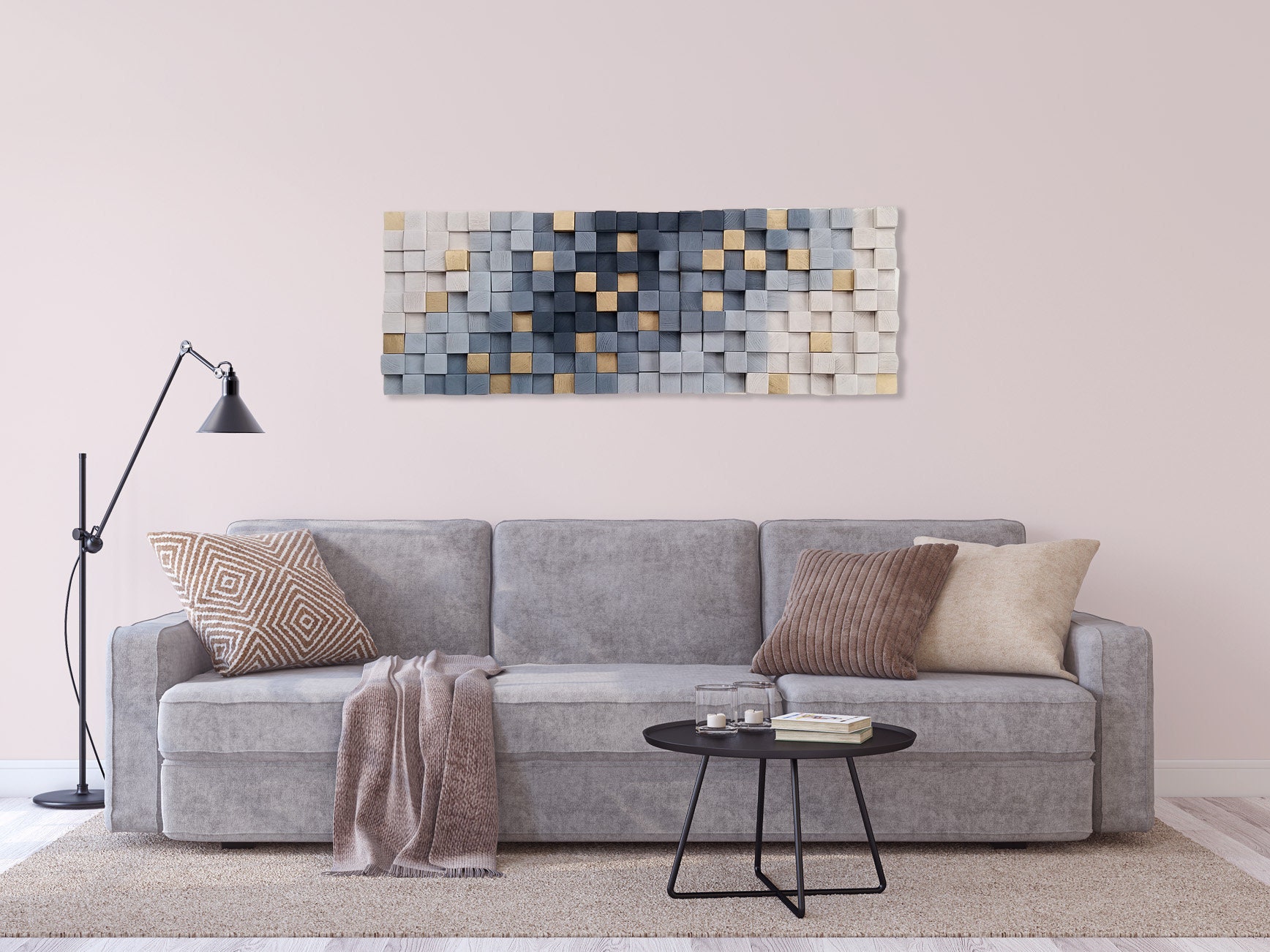 Modern Wall Art for Living Room Decor Wooden Wall Decor in - Etsy