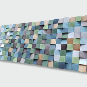 Wooden wall decor in natural tones,  abstract wood wall sculpture for modern decor