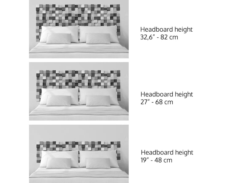 Wood headboard king size for contemporary decor, modern wood furniture for home decor, large wood wall decor for modern living area decor image 8