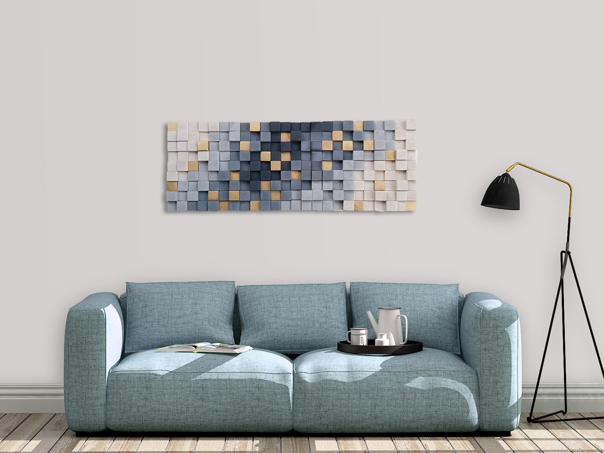 Modern Wall Art for Living Room Decor Wooden Wall Decor in - Etsy