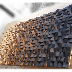 Holz Wand Dekor groß, Holz Wand Dekor modernes rustikales Stück, Holz Wand Mosaik für Wohnzimmer Dekor, Holz Wand Kunst, Holz Wand Dekor Bild 10