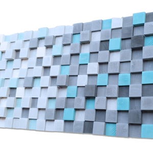 Große Holzwandkunst für Wohnzimmerdekor, einzigartige 3D-Holzwandskulptur, Mosaikdesign für moderne Räume, stilvoller Wandbehang aus Holz