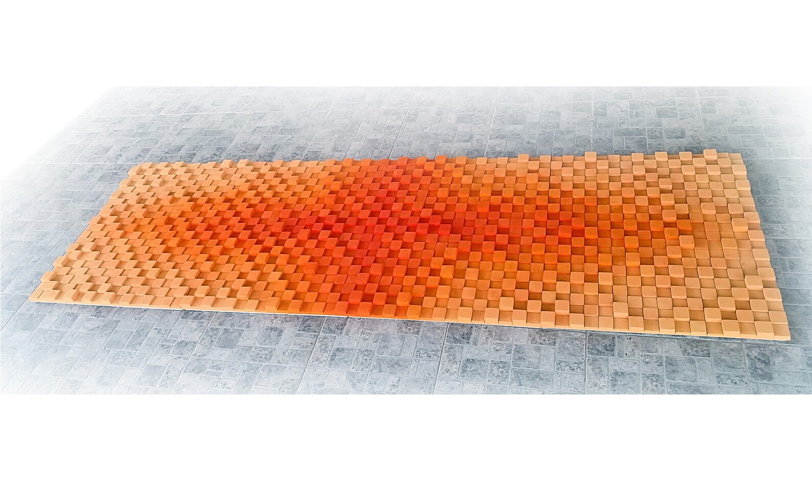 Burnt Orange Wall Decor Large Wood Wall Art Modern Wood Wall Etsy