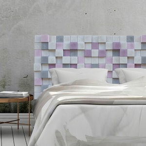Cabecera de madera original para la decoración moderna de la casa, marco de la cama de madera para la decoración moderna de la habitación, instalación de la pared grande para la decoración comercial