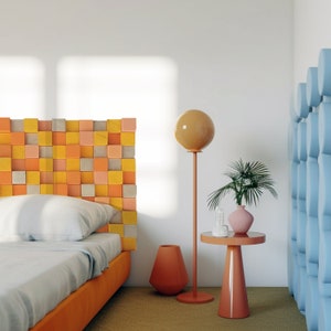 Cabecero de madera de tamaño personalizado para la decoración moderna del dormitorio, arte de pared de madera grande para la decoración del vestíbulo del hotel, marco de cama de madera para la decoración moderna de la casa,