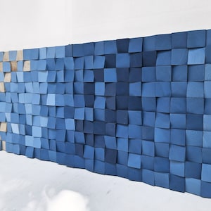 Wall art blue, nautical wall decor for beach house, coastal wood wall art, ocean blue wall art, housewarming gift first house.