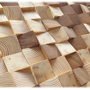 Holz Wand Dekor groß, Holz Wand Dekor modernes rustikales Stück, Holz Wand Mosaik für Wohnzimmer Dekor, Holz Wand Kunst, Holz Wand Dekor Bild 8