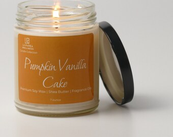 Soy Candle with Pumpkin Vanilla Cake Fragrance, Enhances Mood Through Aromatherapy, Perfect Gift for Mother's Day