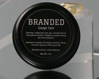 Organic Gauge Care Balm – Hydrating Piercing Ointment, Skin-Soothing Aftercare for Stretched Ears