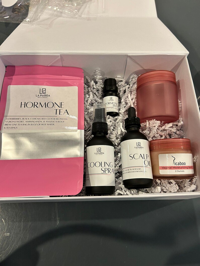 Perimenopause Relief Wellness Box, Hormone Support + Natural Self-Care Gift, Hot Flash & Mood Balance Kit immagine 8