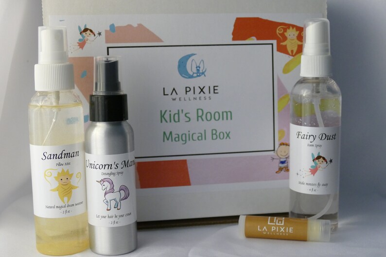 Kids Room Spray Gift Set Pure Essential Oils Fairy Dust Room Spray Sandman Spray Keep Monsters Away Gift For Kids Bedtime Story