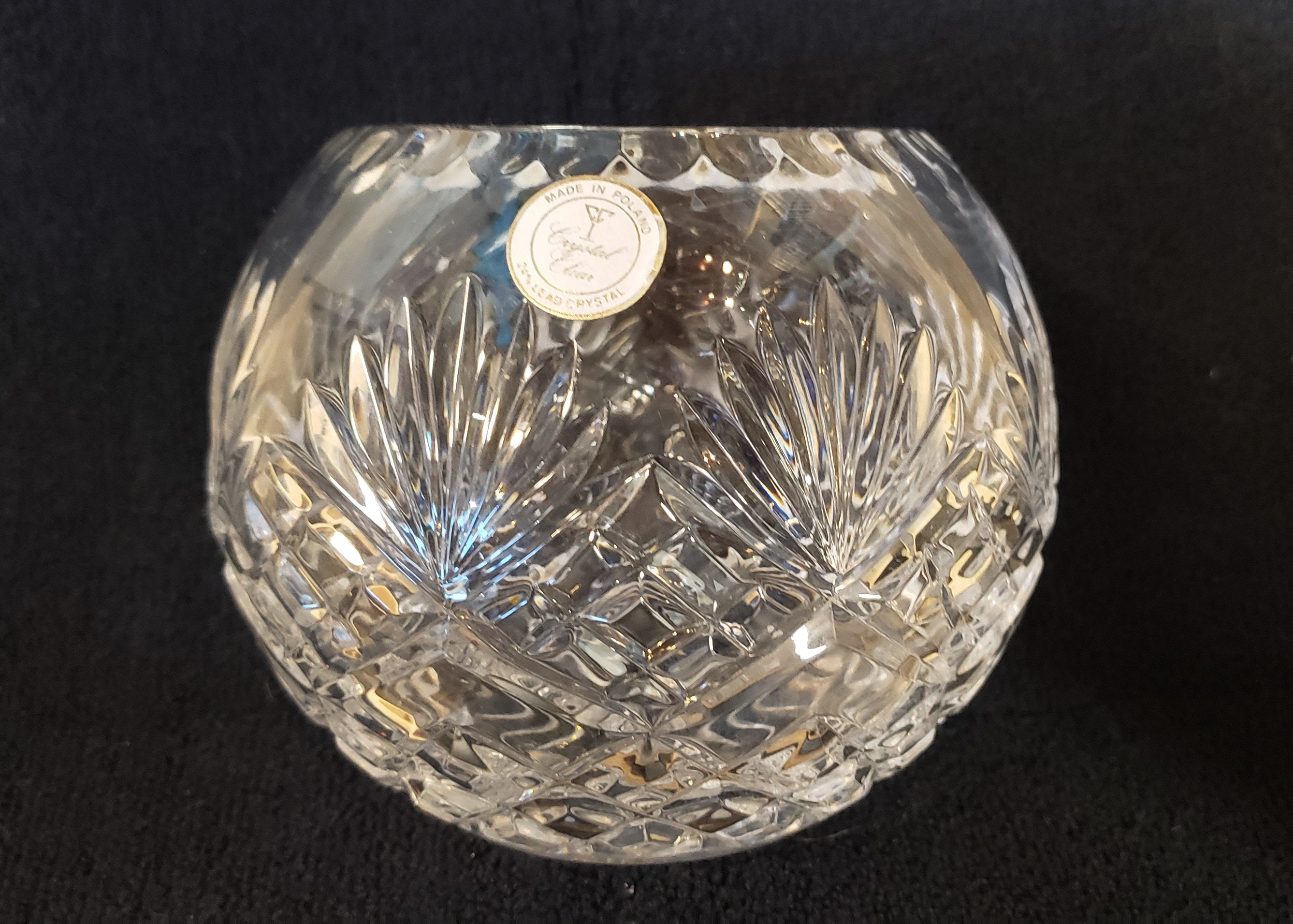 24% Lead Crystal 7 x 4 Cut Glass Bowl (Free Shipping with 6 items)