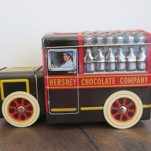 Hershey Milk Truck Tin/Vintage Hershey Tins/Collectable Hershey Items