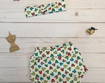 Baby Bummie Shorts and Head Band Set