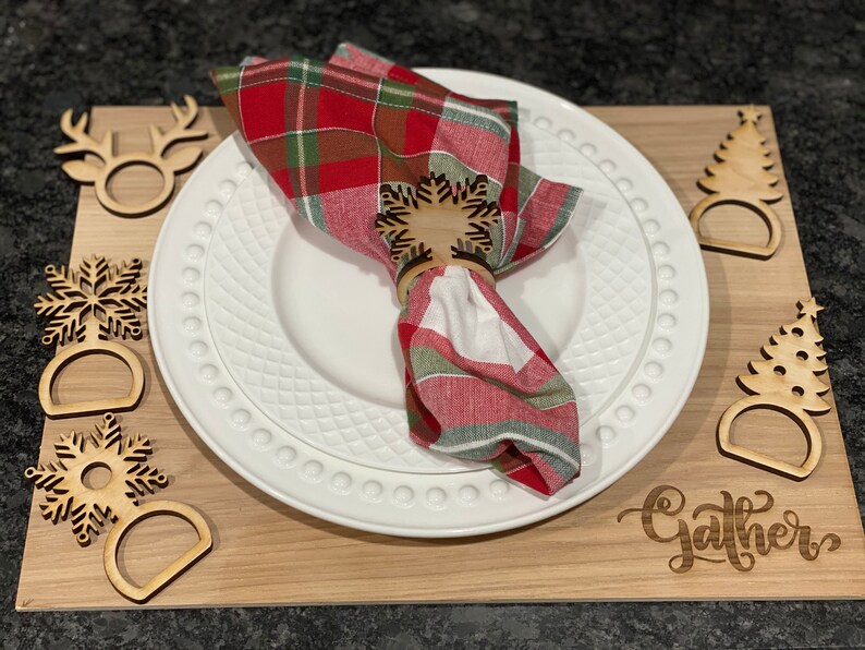 Personalized Wood Placemat Tablemat Engraved Wood Table Etsy