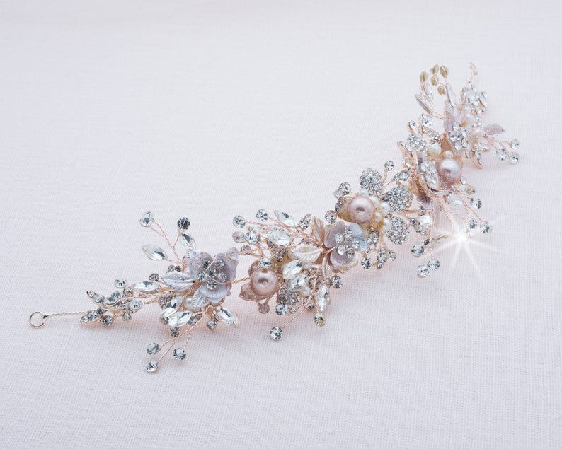 Rose Gold Hair Piece Rose Gold Hair Comb Bridal Hair Piece Etsy Canada