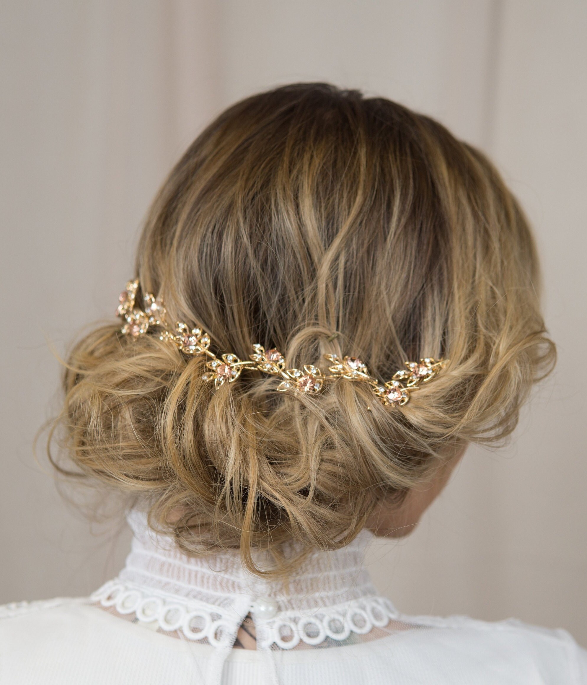 2 Pièces Couronne Laurier Femme, FUKPO Couronne De Laurier Dorée Argent